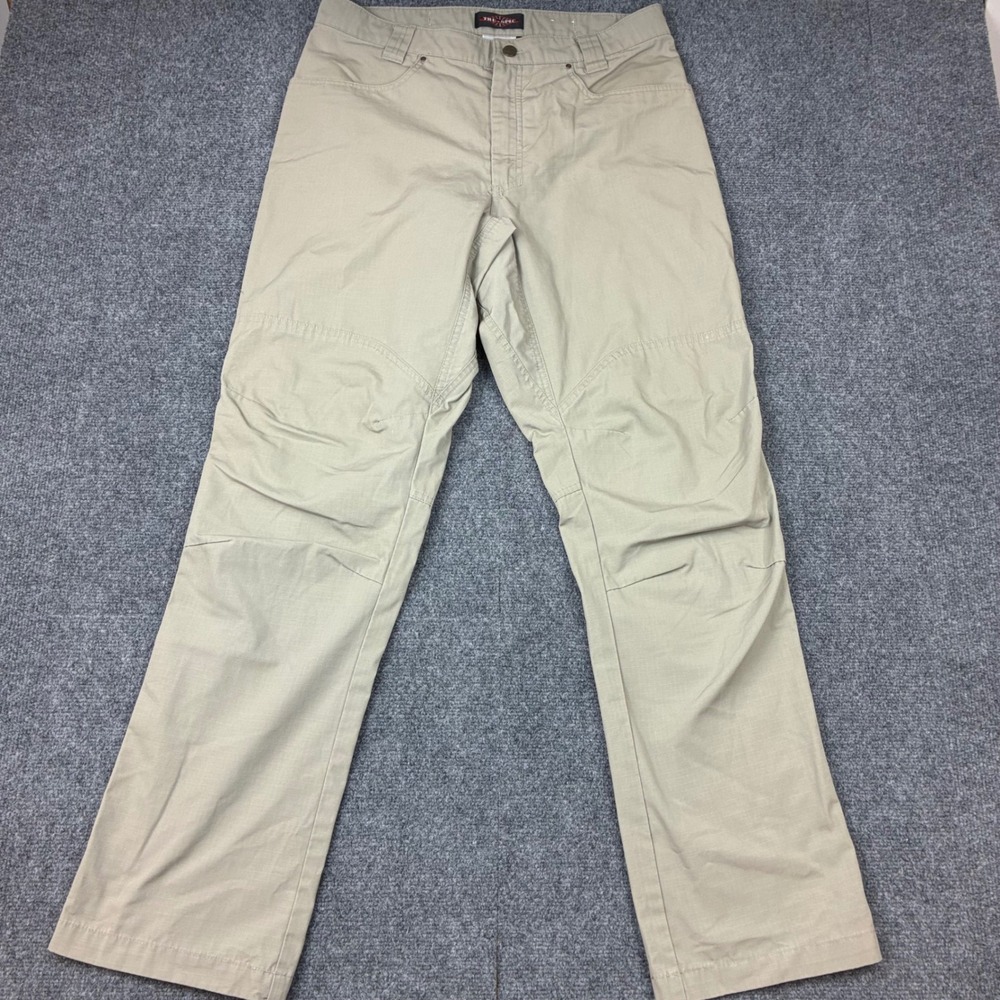 Tru-Spec Mens Size 34x34 Khaki Ripstop Tactical Pants Straight Leg Tan Workwear